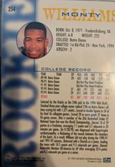 Card Back | Monty Williams Basketball Cards 1994 Hoops