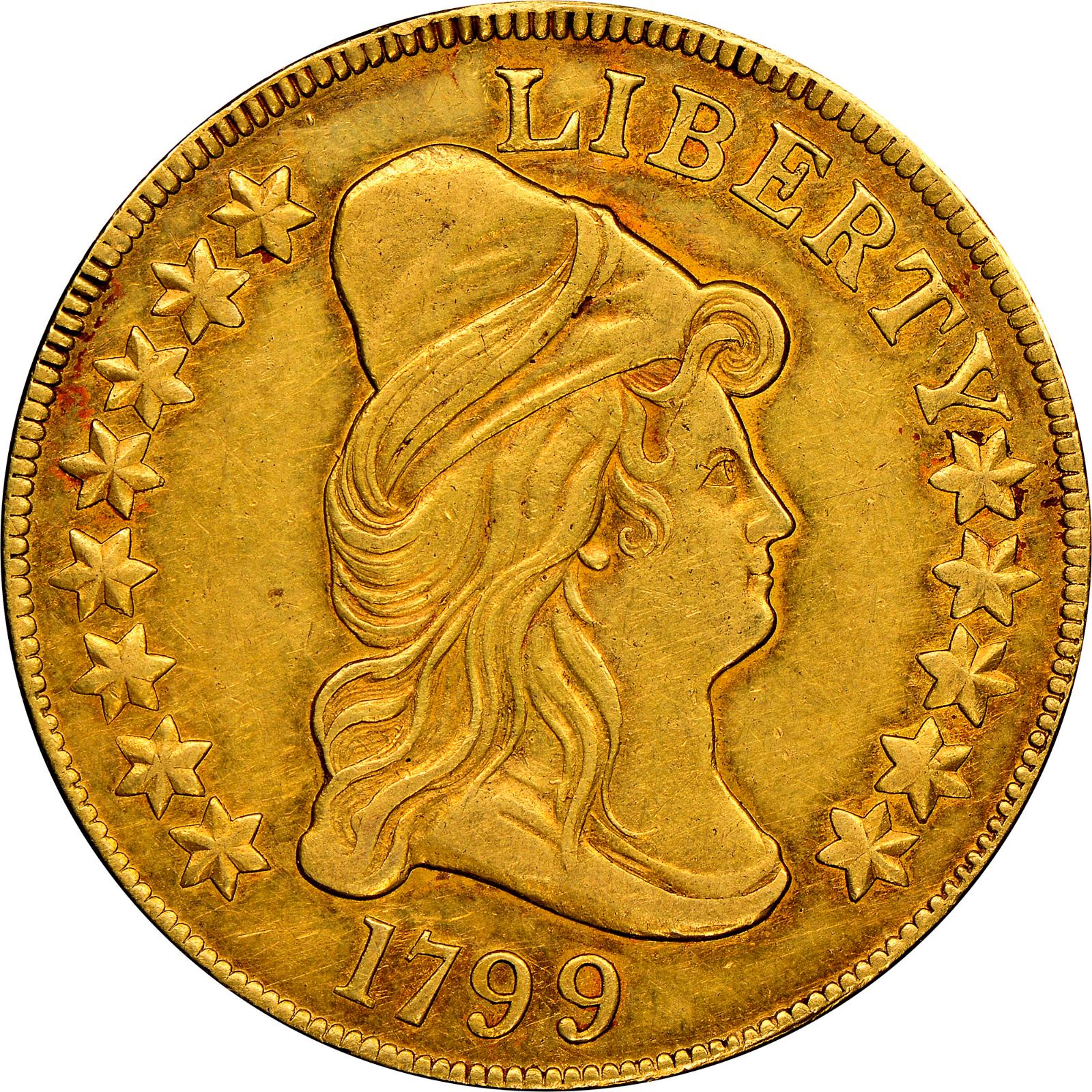 1799 [LARGE STARS] Coins Draped Bust Gold Eagle