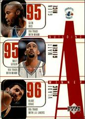 Hornets Rice / Geiger / Divac / Burrell / Zidek #138 Basketball Cards 1996 Upper Deck Prices