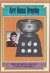Art Ross Trophy [Phil Esposito] Hockey Cards 1974 Topps Prices