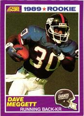 Dave Meggett Football Cards 1989 Panini Score Supplemental Prices
