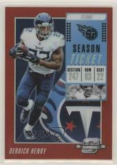 Derrick Henry [Red] #6 Football Cards 2018 Panini Contenders Optic Prices