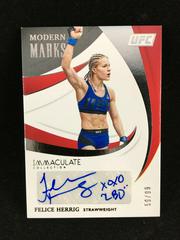Felice Herrig Ufc Cards 2021 Panini Immaculate UFC Modern Marks Autograph Prices