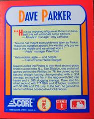 Dave Parker Baseball Cards 1990 Score Magic Motion Trivia Prices