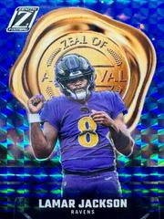 Lamar Jackson [Blue Mosaic] #5 Football Cards 2023 Panini Zenith Zeal of Approval Prices