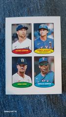 Jacob deGrom, Corey Seager, Josh Jung, Adolis Garcia [Blue] Baseball Cards 2023 Topps Heritage 1974 Stamps High Number Prices