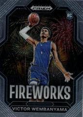 Victor Wembanyama #1 Basketball Cards 2023 Panini Prizm Draft Picks Fireworks Prices
