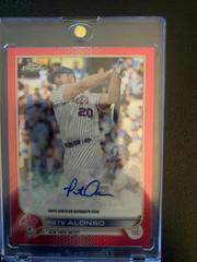 2022 Topps Chrome Update Pete Alonso ASG Auto Red | Pete Alonso [Red] Baseball Cards 2022 Topps Chrome Update All Star Game Autographs