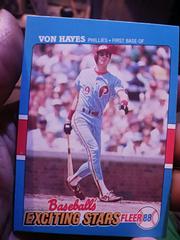 Von Hayes #18 Baseball Cards 1988 Fleer Exciting Stars Prices