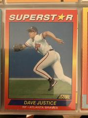 Dave Justice #42 Baseball Cards 1992 Score Superstars Prices