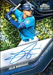 Julio Rodriguez [Gold Mini Diamond] #CBA-JR Baseball Cards 2023 Topps Chrome Black Autographs Prices
