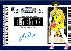 Jordan Poole Autograph Draft Ticket Basketball Cards 2019 Panini Contenders Draft Picks Prices