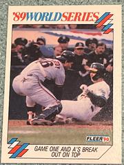 Game One and A's break Out #7 Baseball Cards 1990 Fleer World Series Prices