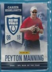 PEYTON MANNING #6 Football Cards 2012 Panini Super Bowl XLVI Career Highlights Prices
