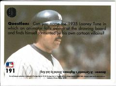 Back | Road Runner, Speedy [R. Jackson 7th Inning Stretch] Baseball Cards 1991 Upper Deck Comic Ball 2
