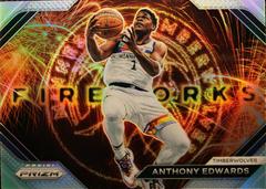 Anthony Edwards #11 Basketball Cards 2023 Panini Prizm Fireworks Prices