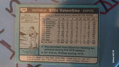 Back  | Ellis Valentine Baseball Cards 1980 Topps