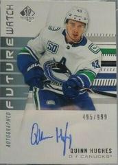 Quinn Hughes [Autograph] Hockey Cards 2019 SP Authentic Prices