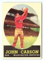 John Carson #47 Football Cards 1958 Topps Prices
