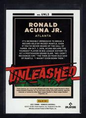 Back | Ronald Acuna Jr. [Diamond] Baseball Cards 2021 Panini Donruss Unleashed