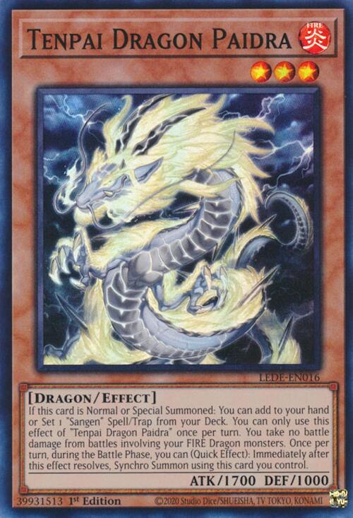 Tenpai Dragon Paidra LEDE-EN016 YuGiOh Legacy of Destruction