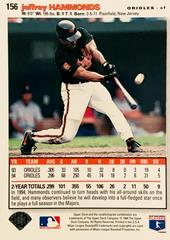Rear | Jeffrey Hammonds Baseball Cards 1995 Collector's Choice Se