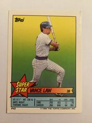 Vance Law Baseball Cards 1989 Topps Stickercards Blank Back Prices