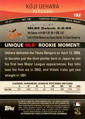 Rear | Koji Uehara [Premier] Baseball Cards 2009 Topps Unique
