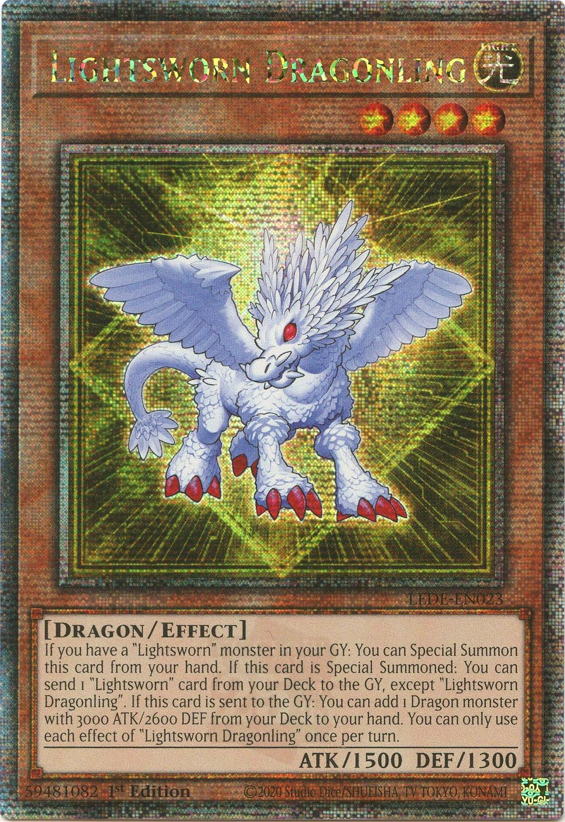 Lightsworn Dragonling [Quarter Century Secret Rare] LEDE-EN023 YuGiOh Legacy of Destruction