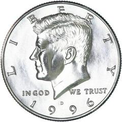 1996 D Coins Kennedy Half Dollar Prices