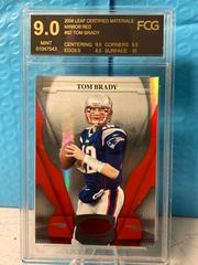 Tom Brady [Mirror Red] #82 Football Cards 2008 Leaf Certified Materials Prices