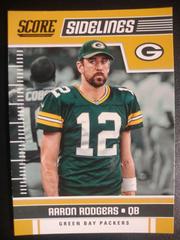 Aaron Rodgers [Gold] #14 Football Cards 2018 Score Sidelines Prices