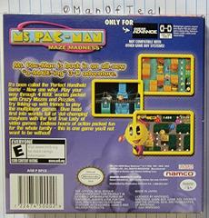 Box Back | Ms. Pac-Man Maze Madness GameBoy Advance