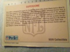 Back Of Card | Super Bowl XXIV [superdome] Football Cards 1989 Pro Set Super Bowl Inserts