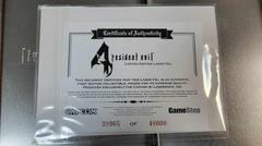 Numbered Certificate  | Resident Evil 4 [Special Edition] Gamecube