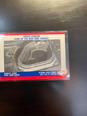 New York Yankees Stadium Baseball Cards 1990 Fleer Action Series Stickers Prices