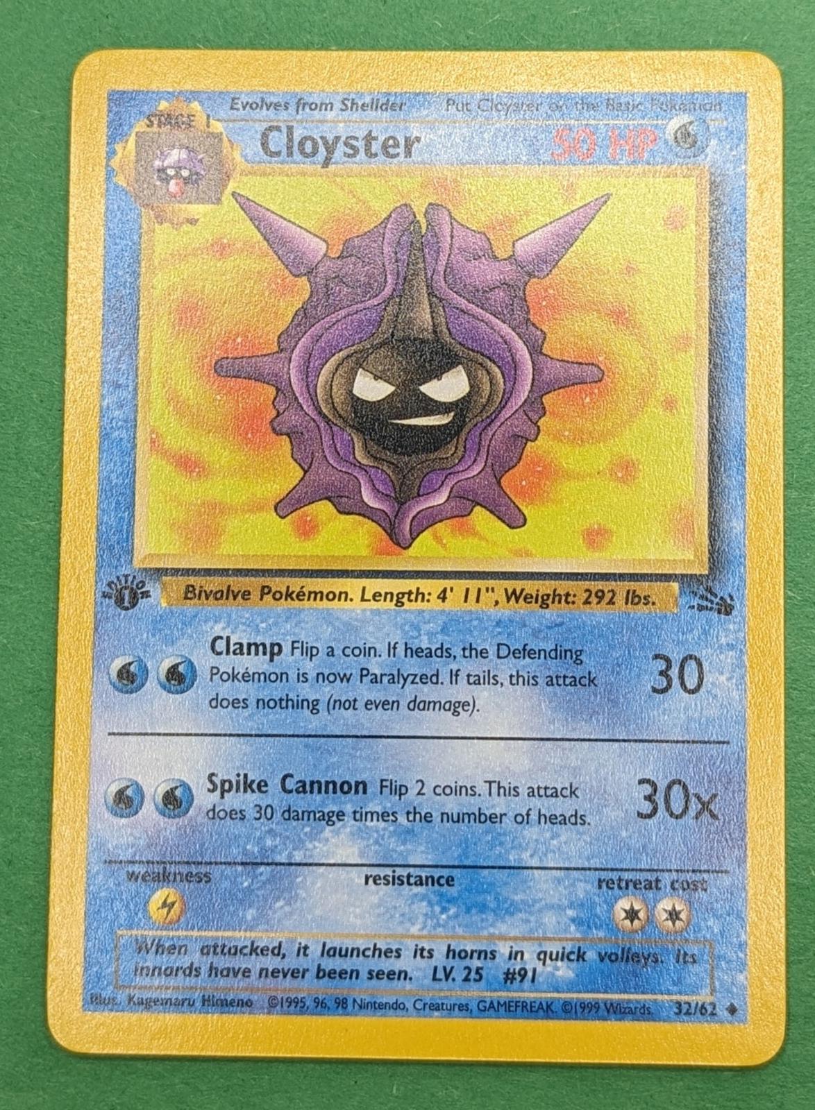 Cloyster [1st Edition] | Ungraded | Pokemon Fossil