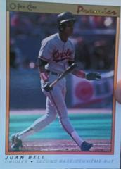Juan Bell #7 Baseball Cards 1991 O Pee Chee Premier Prices