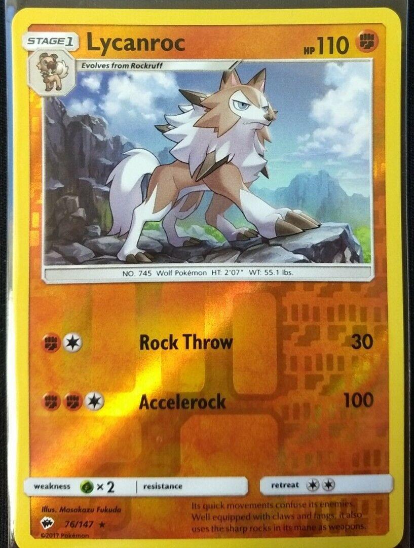 Lycanroc [Reverse Holo] #76 Pokemon Burning Shadows