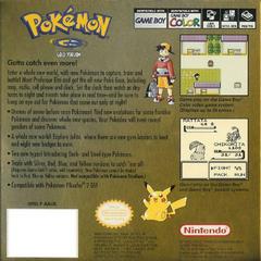 Pokemon Gold - Back | Pokemon Gold GameBoy Color