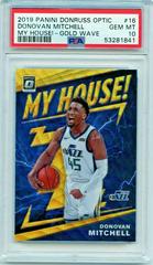 Donovan Mitchell [Gold Wave] #16 Basketball Cards 2019 Panini Donruss Optic My House Prices