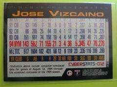 #012 Reverse | Jose Vizcaino Baseball Cards 1995 Topps Cyberstats