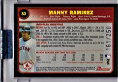 Side 2 | Manny Ramirez [Uncirculated Silver] Baseball Cards 2003 Bowman