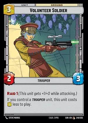 Volunteer Soldier [Foil Hyperspace] #248 Star Wars Unlimited: Spark of Rebellion