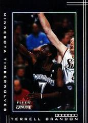 Terrell Brandon Basketball Cards 2001 Fleer Genuine Prices