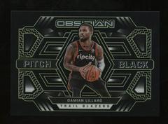 Damian Lillard [Yellow] #25 Basketball Cards 2021 Panini Obsidian Pitch Black Prices