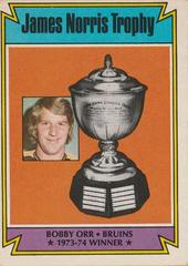 Bobby Orr [Norris Trophy] Hockey Cards 1974 O-Pee-Chee Prices