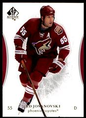 Ed Jovanovski Hockey Cards 2007 SP Authentic Prices
