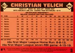 Rear | Christian Yelich Baseball Cards 2021 Topps Chrome 1986
