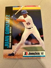 Juan Gonzalez #14 Baseball Cards 1992 Jimmy Dean Prices